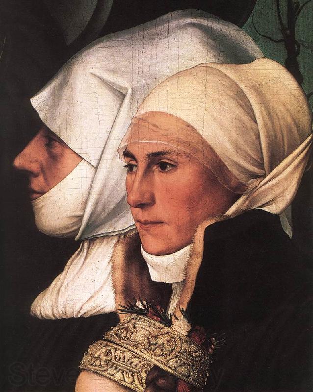 HOLBEIN, Hans the Younger Darmstadt Madonna (detail) sg Norge oil painting art